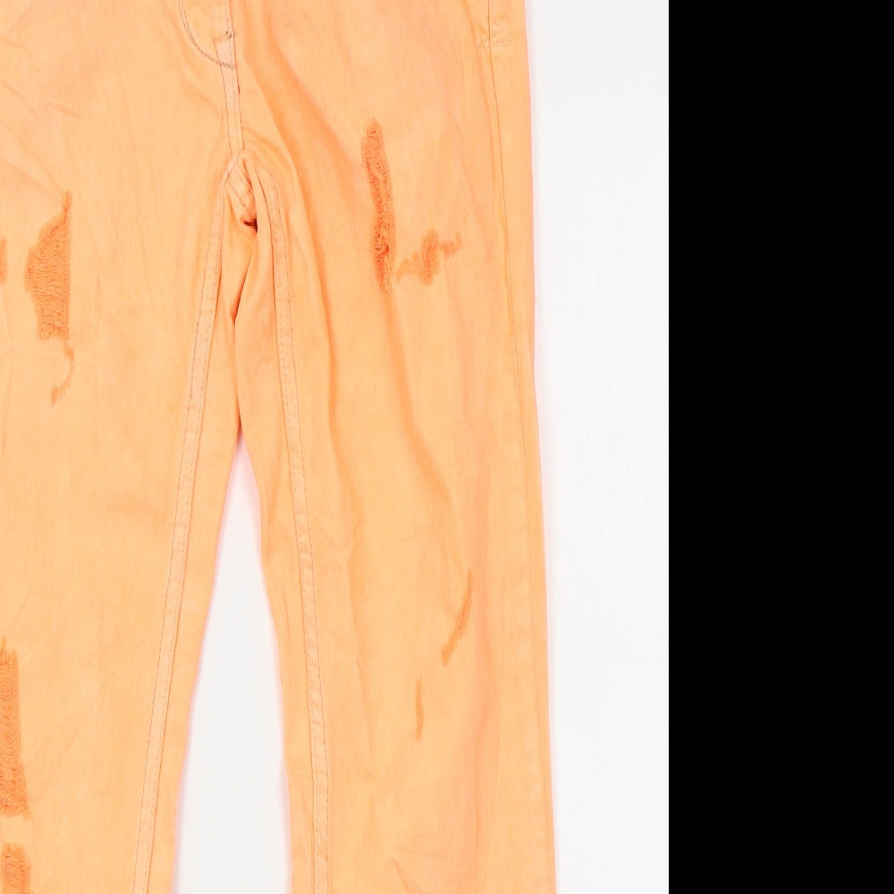 River Island Womens Orange   Straight Jeans Size 12 L27 in