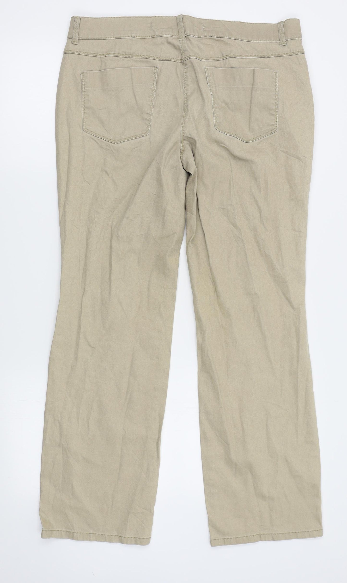 NEXT Womens Beige   Straight Jeans Size 14 L29 in