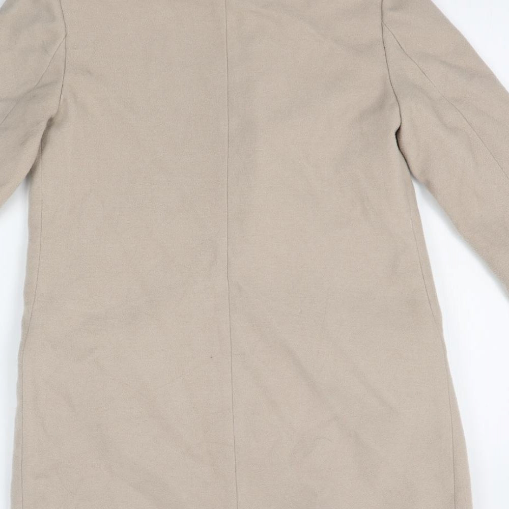 Missguided Womens Beige   Overcoat Coat Size 8