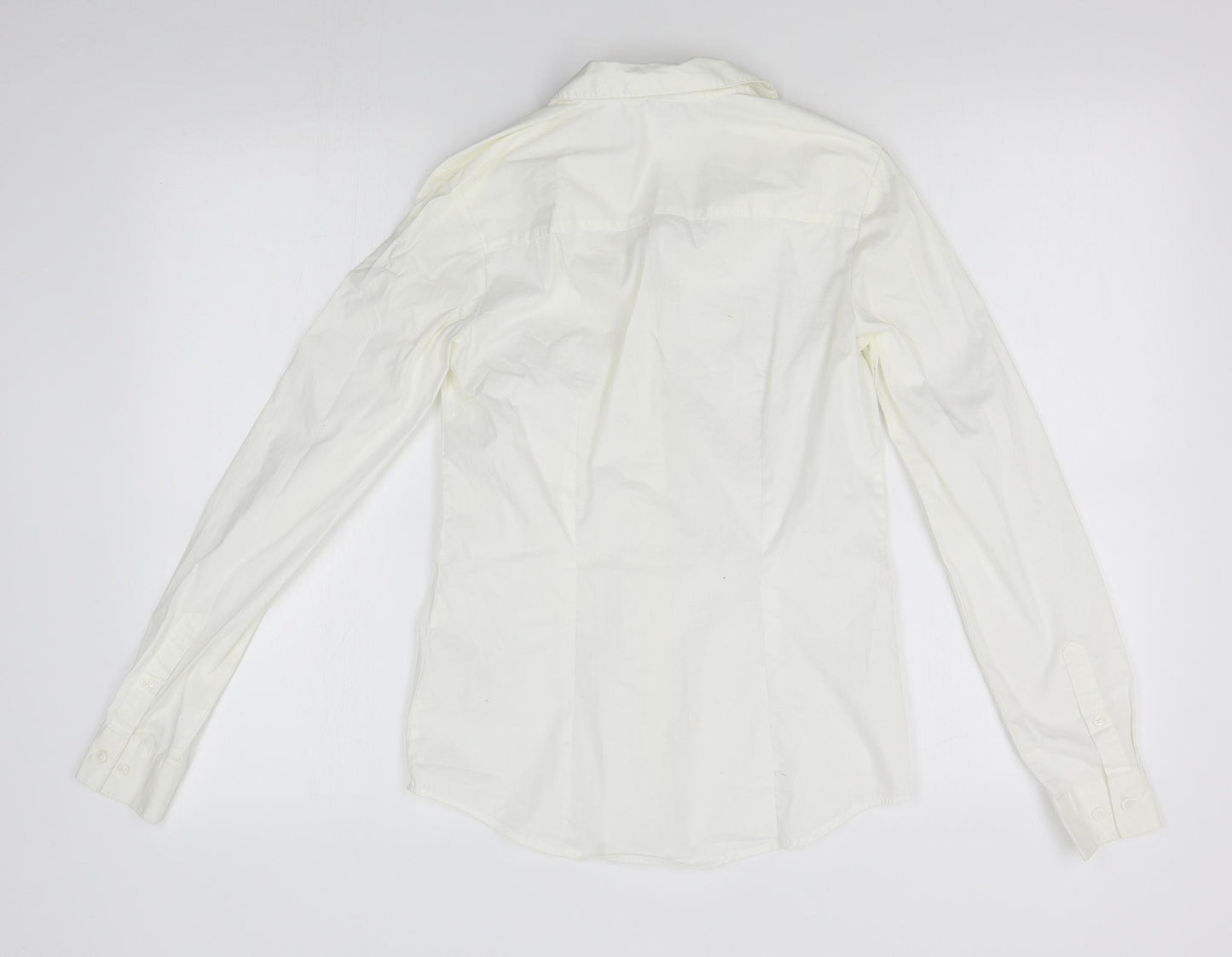 H&M Womens White   Basic Button-Up Size 6