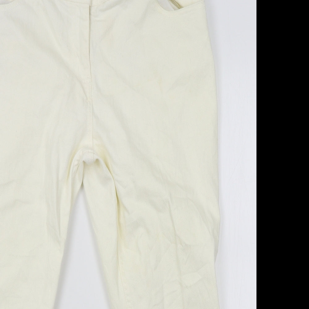 George Womens Ivory   Cropped Jeans Size 16 L22 in