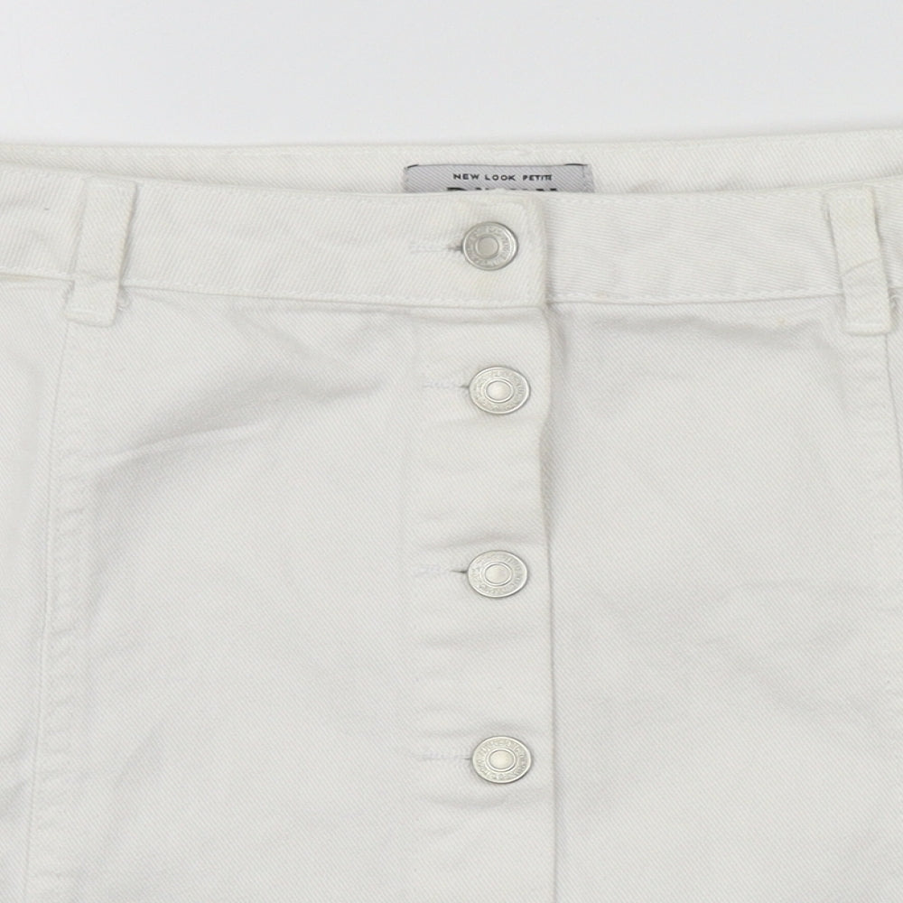 New Look Womens White   A-Line Skirt Size 14