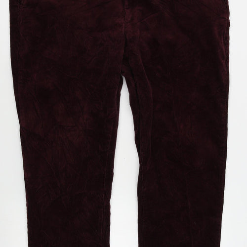 M&S Mens Red   Trousers  Size 42 L29 in