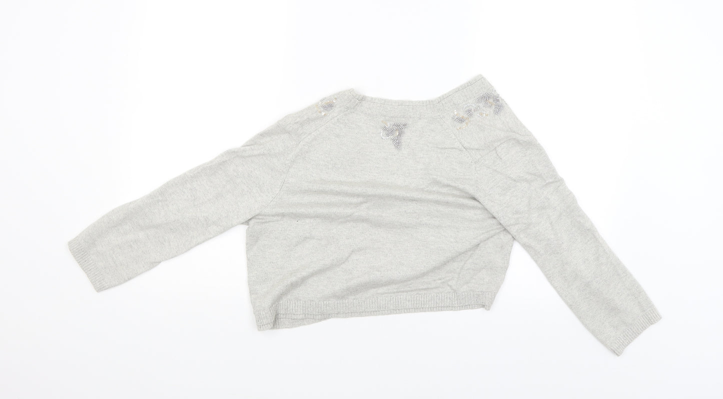 Marks and Spencer Womens Grey   Cardigan Jumper Size 14