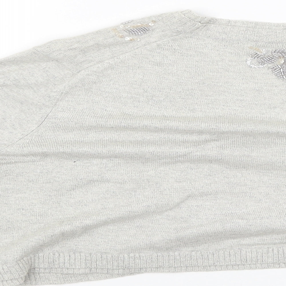 Marks and Spencer Womens Grey   Cardigan Jumper Size 14