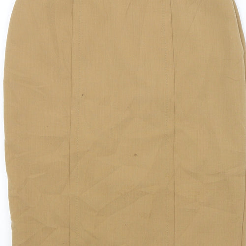 Preworn Womens Beige   Straight & Pencil Skirt Size 30