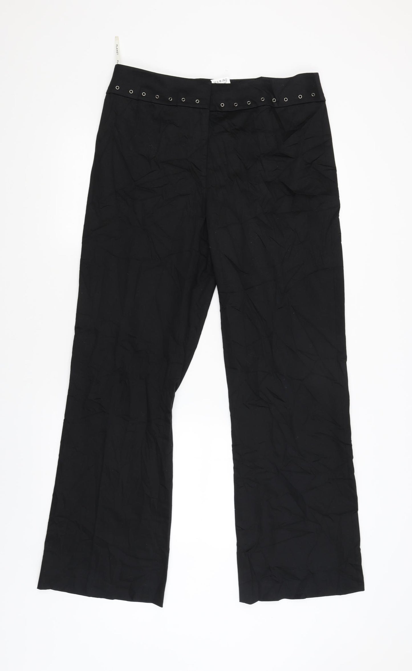 Planet Womens Black   Trousers  Size 14 L29 in