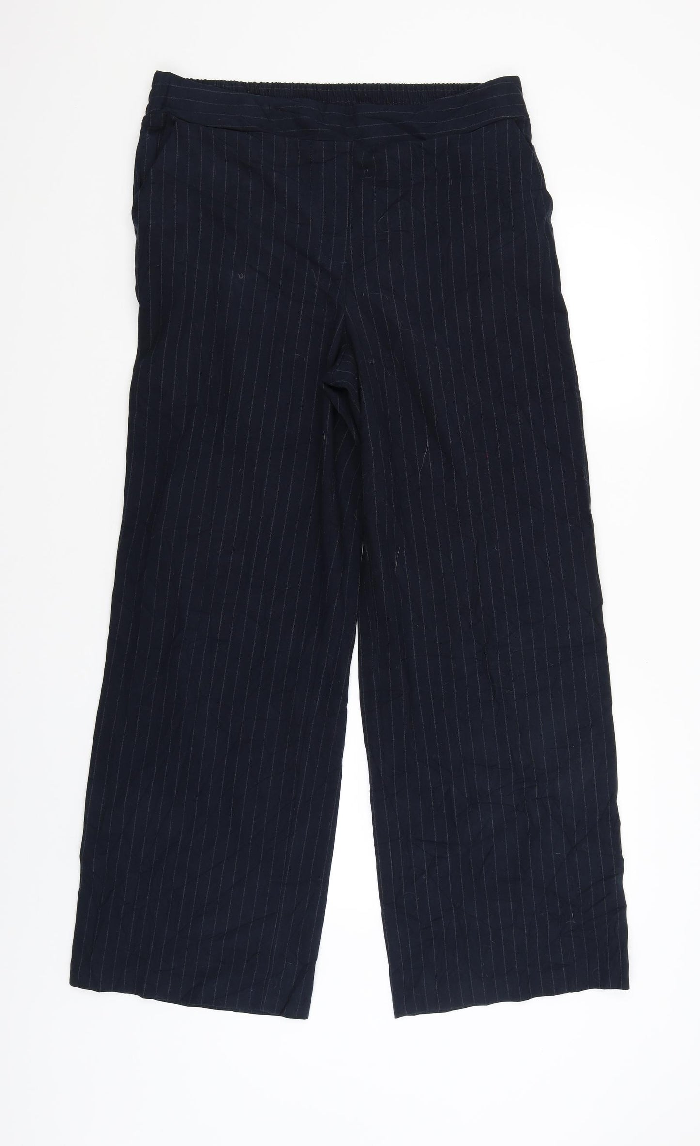 TU Womens Blue Striped  Jegging Trousers Size 14 L29 in
