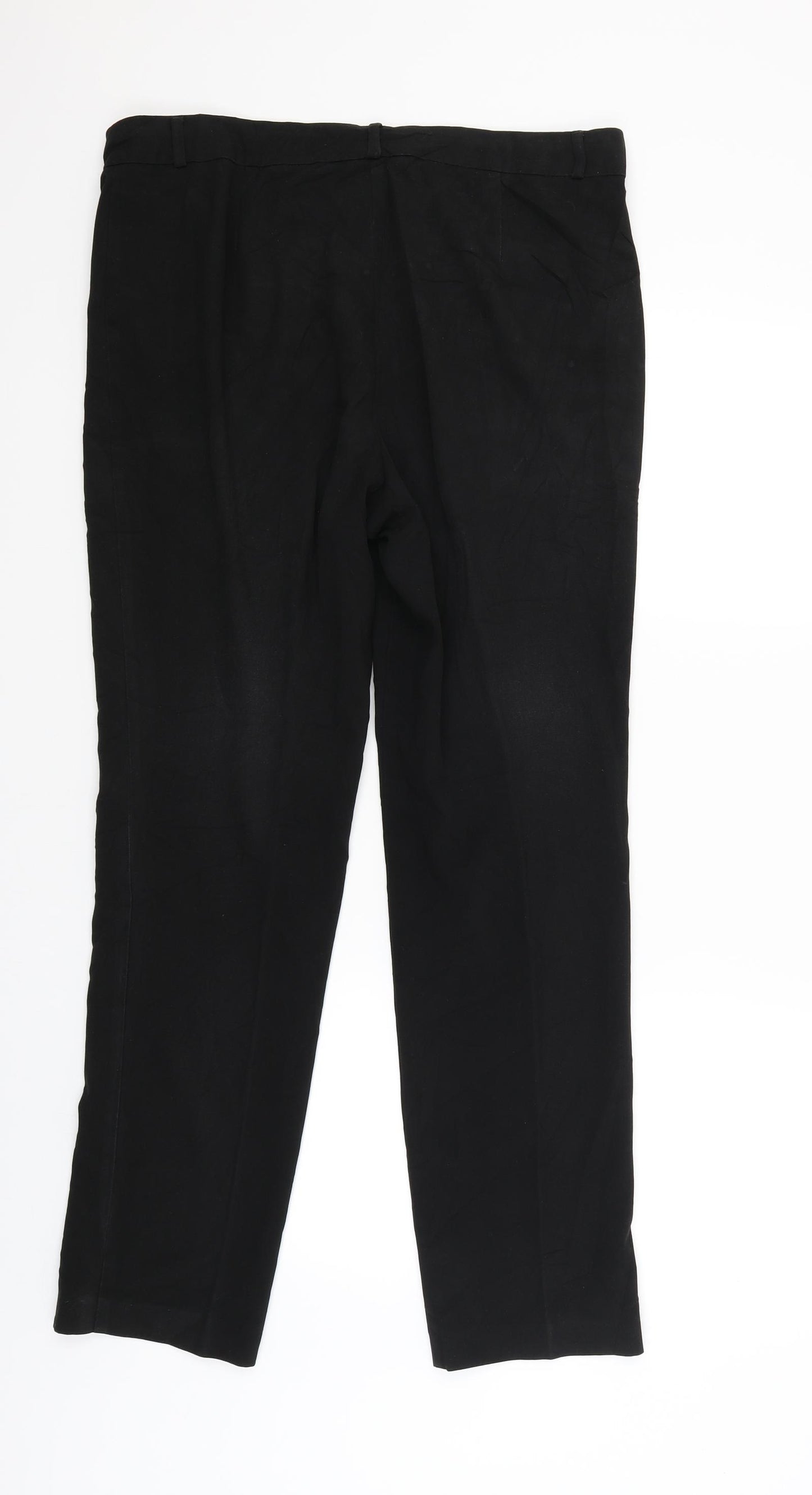M&S Womens Black   Trousers  Size 14 L30 in