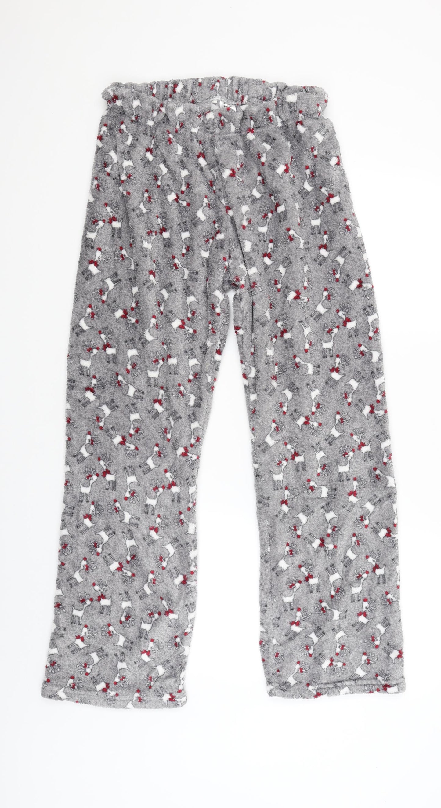 LOVE TO LOUNGE Womens Grey Solid  Babydoll Pyjama Pants Size 14  - Raindeer