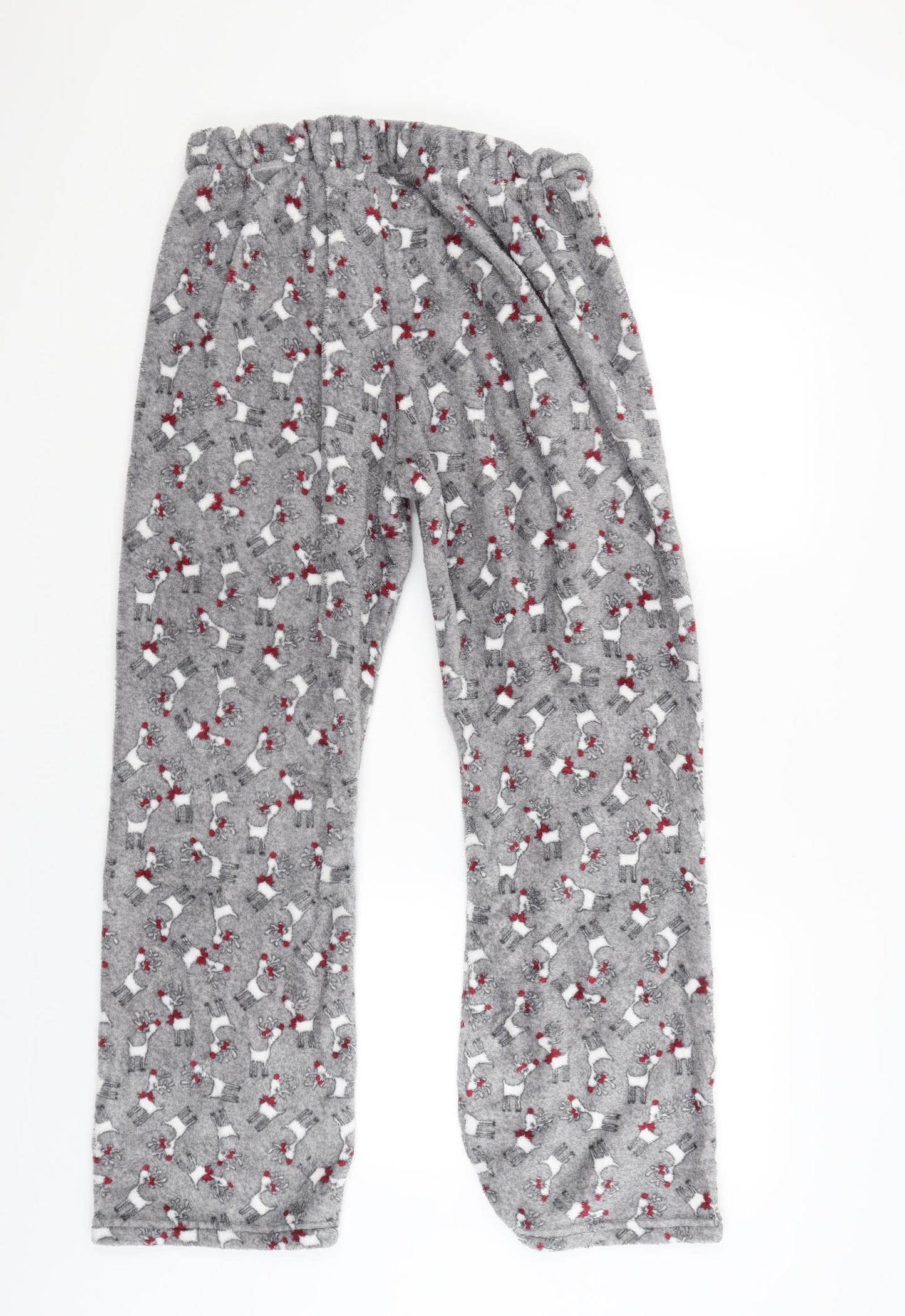 LOVE TO LOUNGE Womens Grey Solid  Babydoll Pyjama Pants Size 14  - Raindeer