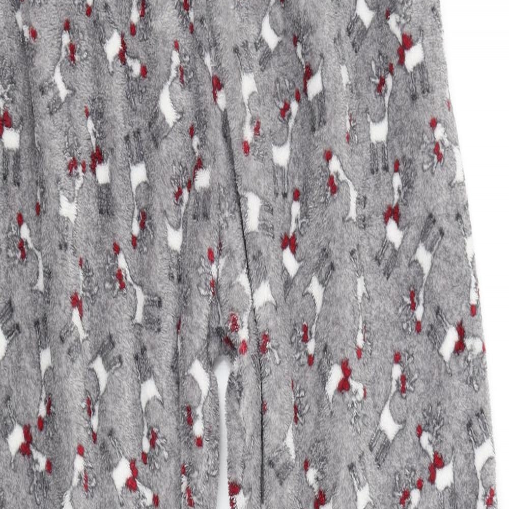 LOVE TO LOUNGE Womens Grey Solid  Babydoll Pyjama Pants Size 14  - Raindeer