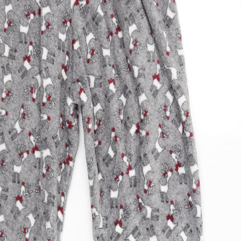 LOVE TO LOUNGE Womens Grey Solid  Babydoll Pyjama Pants Size 14  - Raindeer