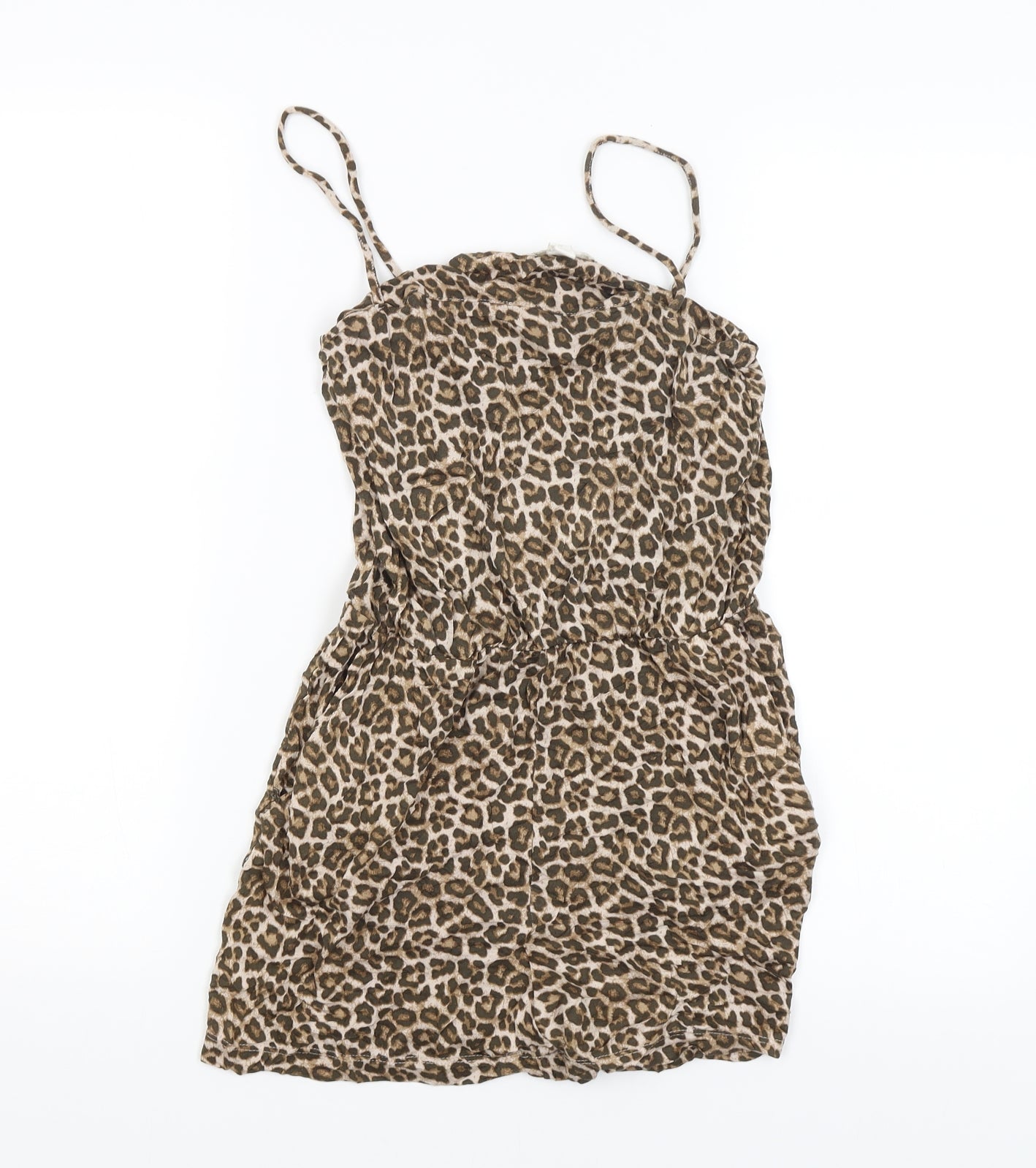 H&M Womens Brown Animal Print  Bodycon  Size XS