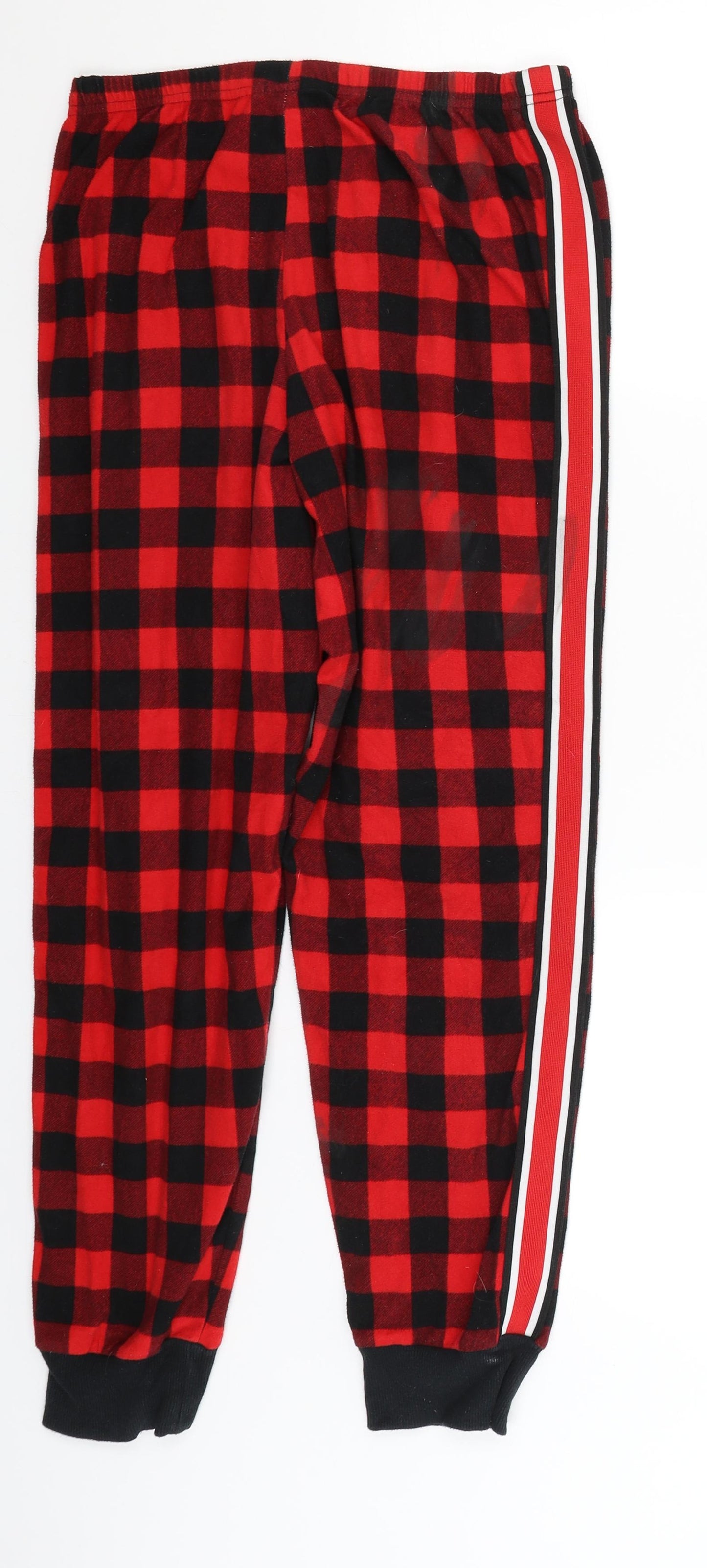 NEXT Boys Red Check  Sweatpants Trousers Size 12 Years