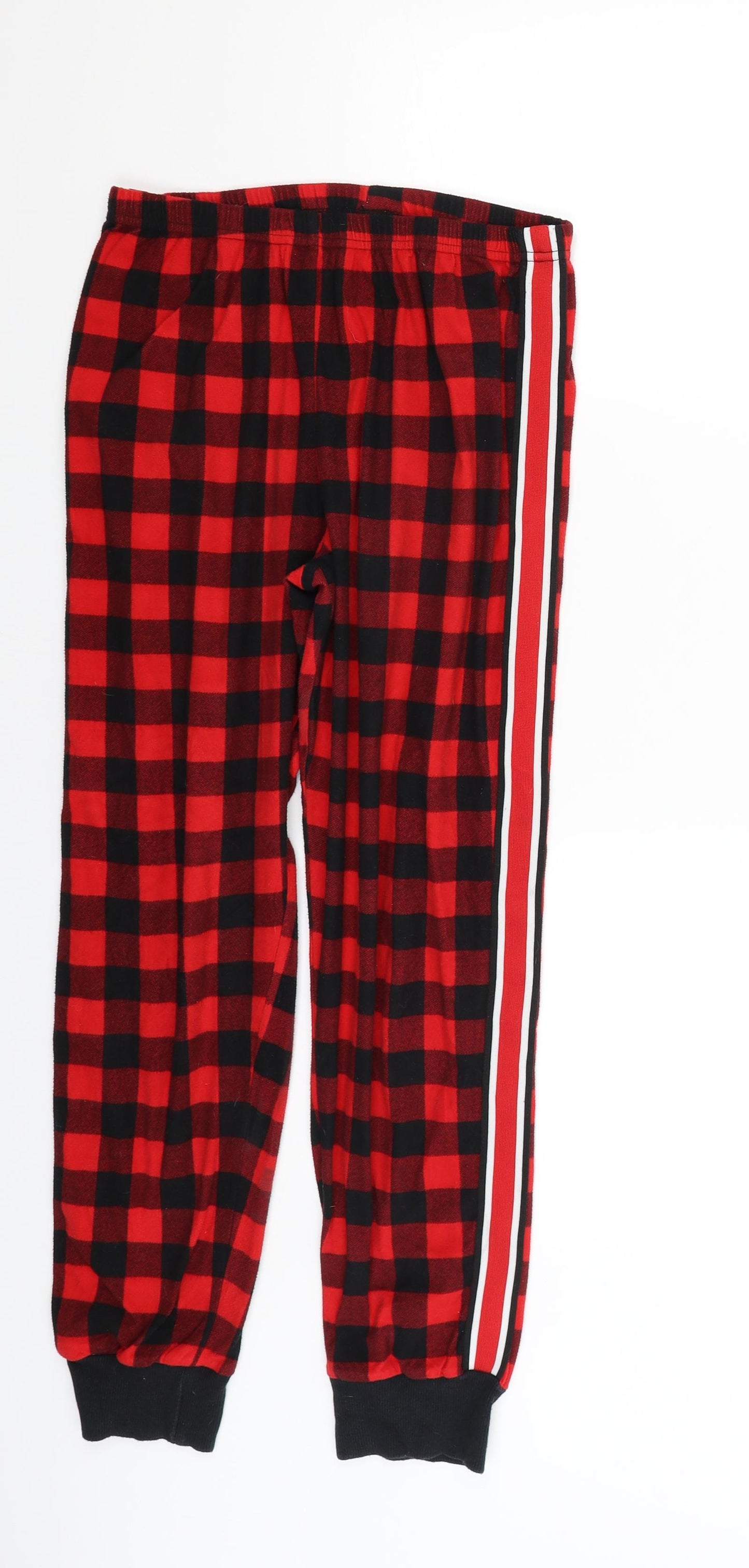 NEXT Boys Red Check  Sweatpants Trousers Size 12 Years