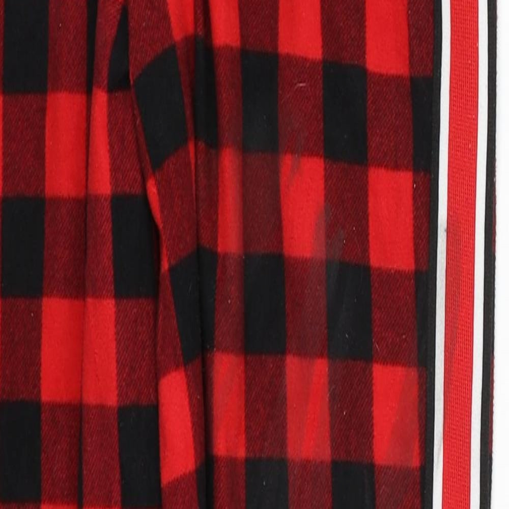 NEXT Boys Red Check  Sweatpants Trousers Size 12 Years