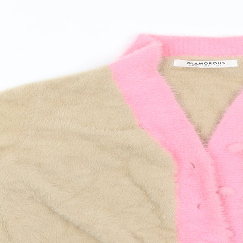 Glamious Womens Brown   Cardigan Jumper Size 8