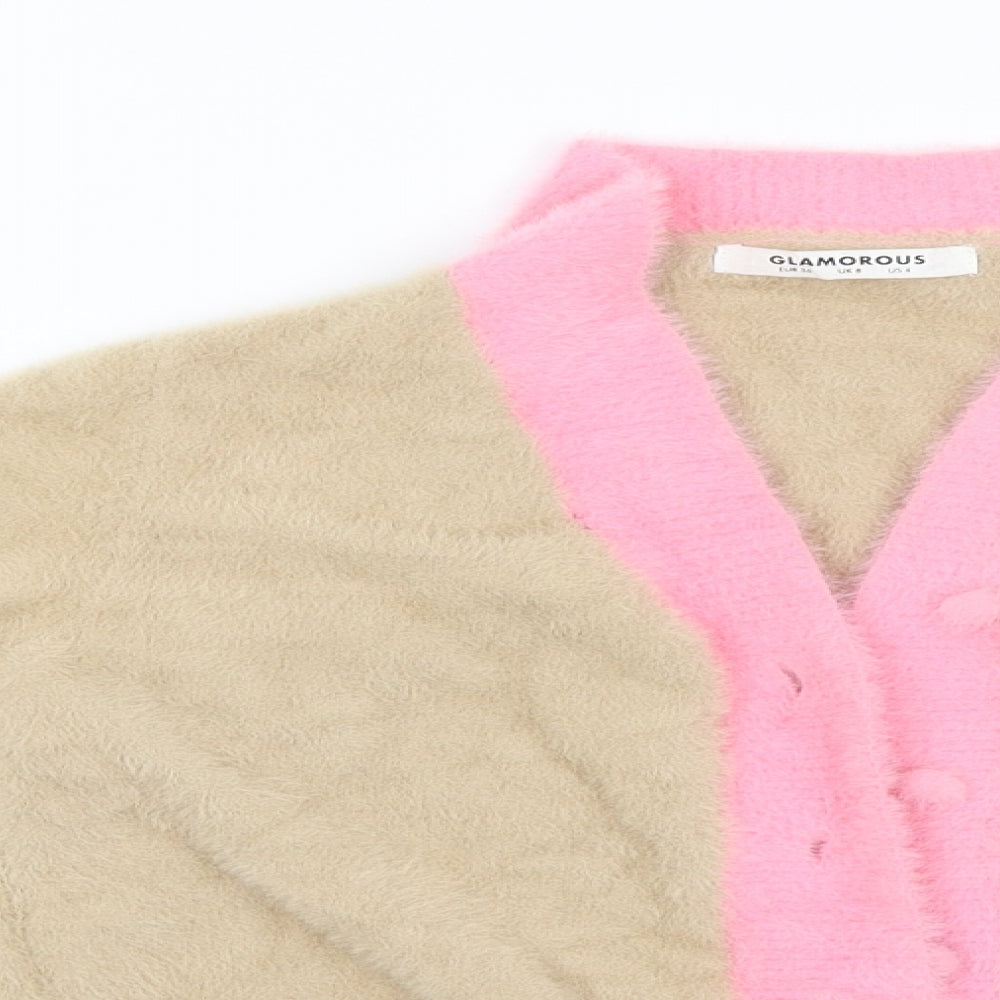 Glamious Womens Brown   Cardigan Jumper Size 8