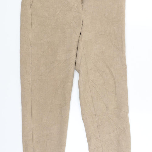 M&S Womens Beige   Trousers  Size 6 L24 in