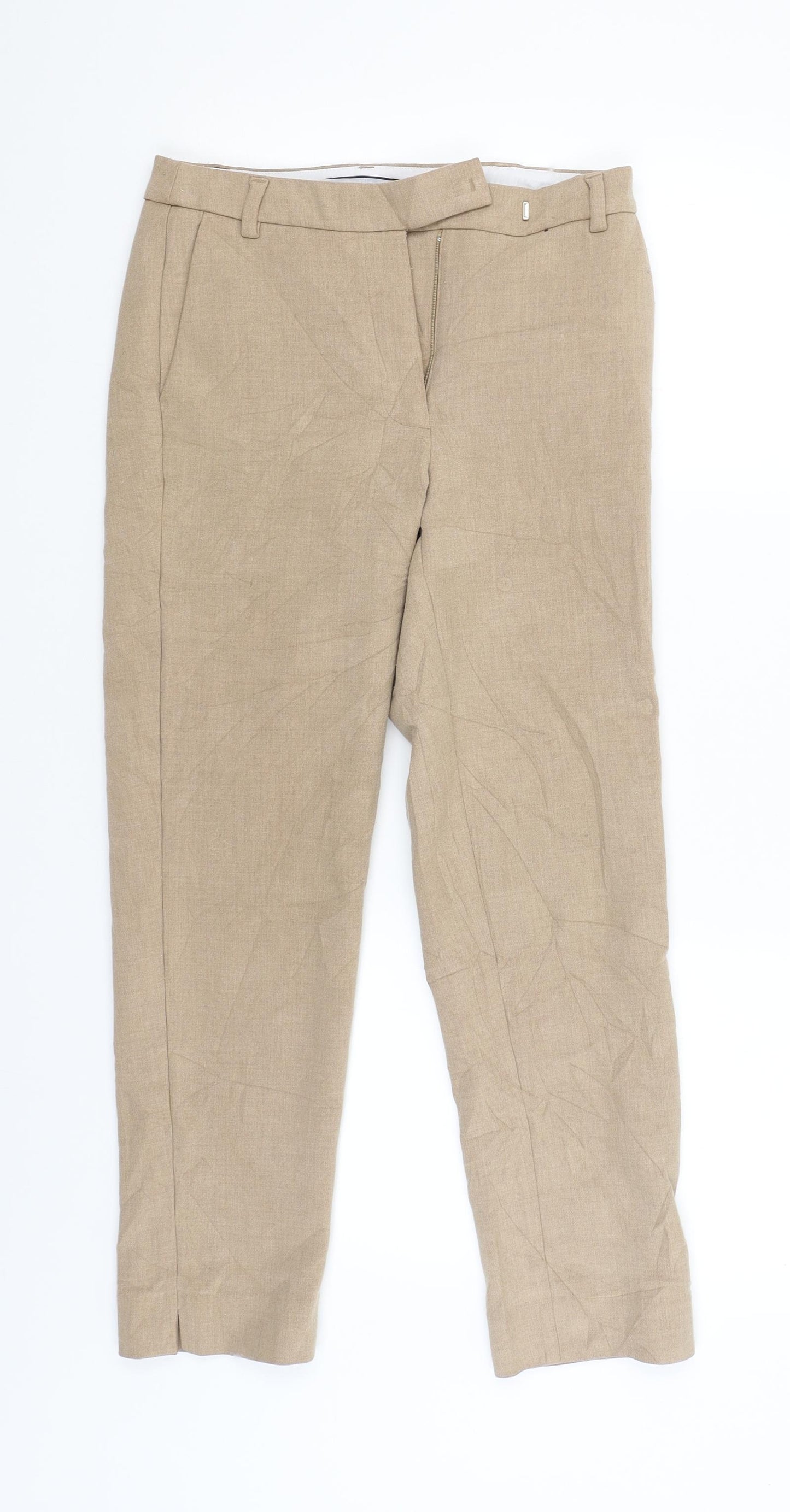 M&S Womens Beige   Trousers  Size 6 L24 in
