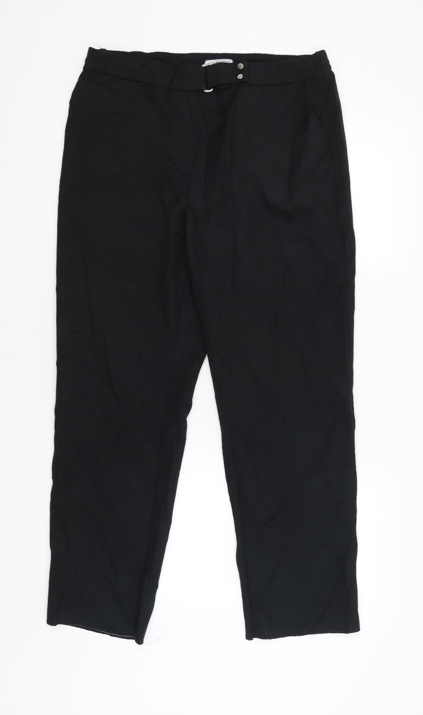 M&S Womens Black   Trousers  Size 14 L25 in