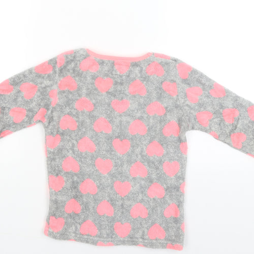 YD Girls Grey Solid  Cami Pyjama Top Size 7-8 Years  - Hearts