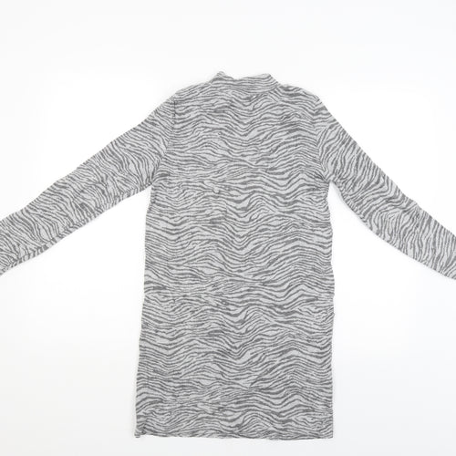 M&S Womens Grey Animal Print  Pullover Jumper Size S