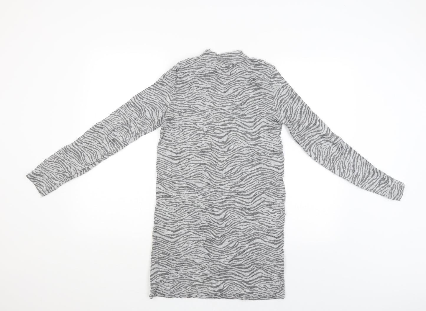 M&S Womens Grey Animal Print  Pullover Jumper Size S