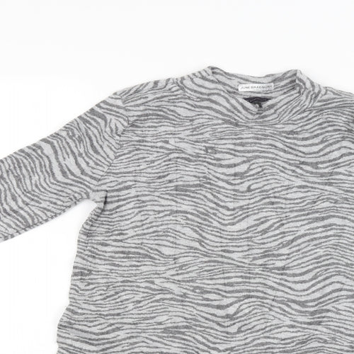 M&S Womens Grey Animal Print  Pullover Jumper Size S