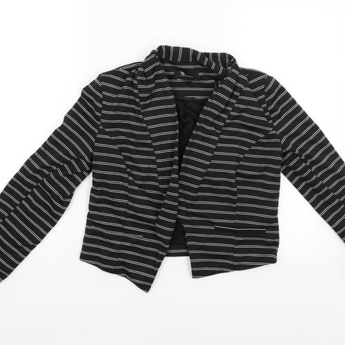 Atmosphere Womens Black Striped  Jacket  Size 10