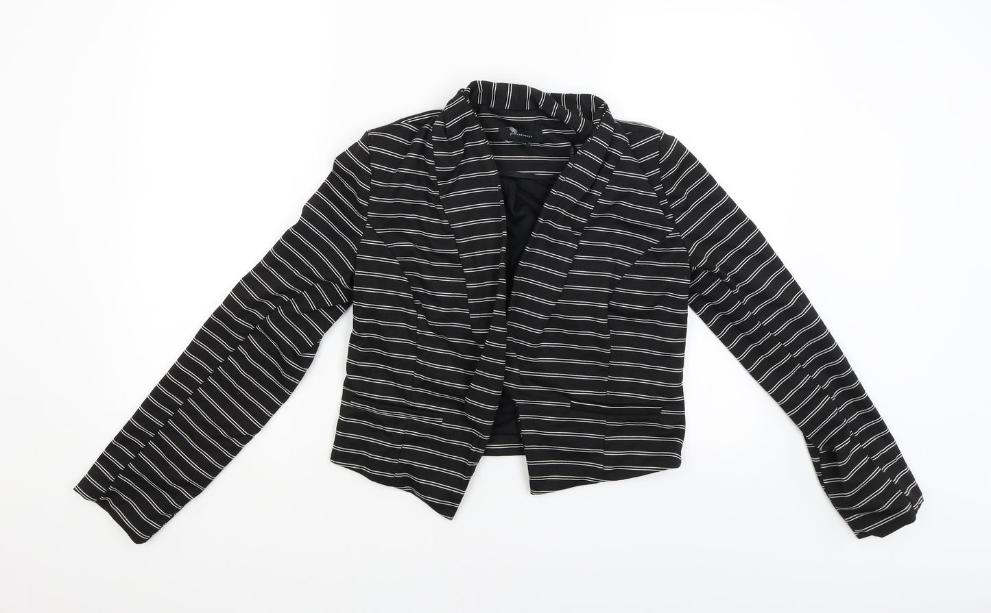Atmosphere Womens Black Striped  Jacket  Size 10