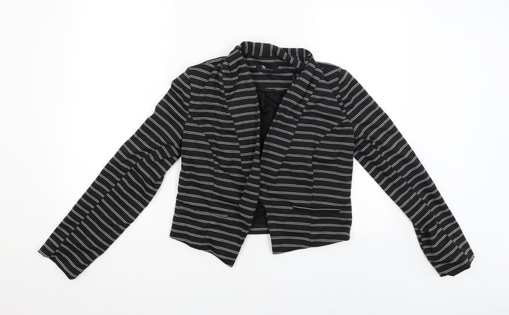 Atmosphere Womens Black Striped  Jacket  Size 10