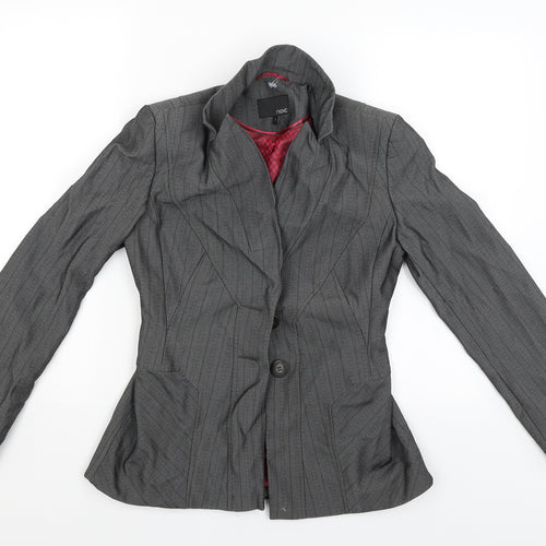 NEXT Womens Grey Striped  Jacket Blazer Size 8