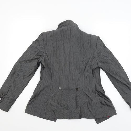 NEXT Womens Grey Striped  Jacket Blazer Size 8