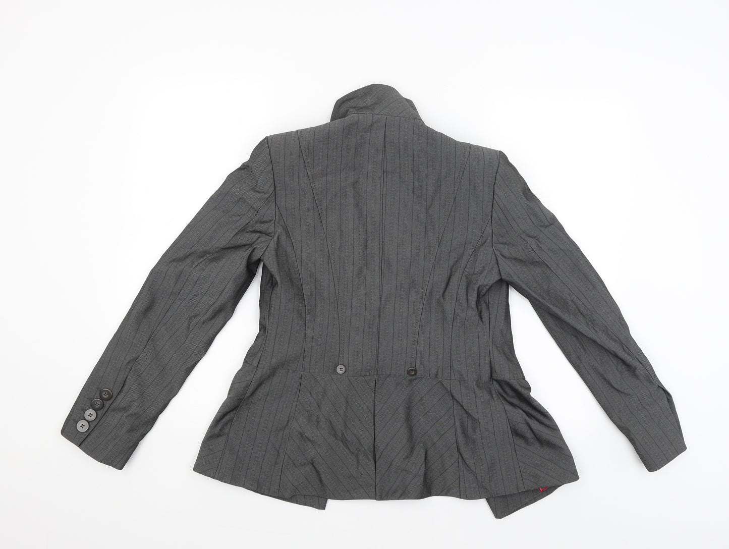 NEXT Womens Grey Striped  Jacket Blazer Size 8