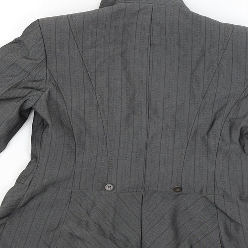 NEXT Womens Grey Striped  Jacket Blazer Size 8