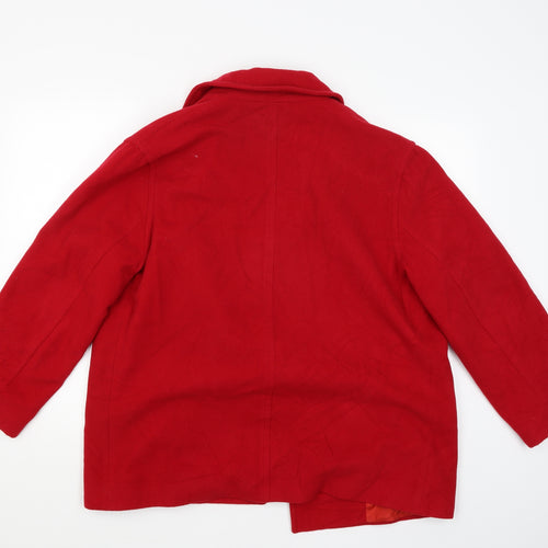 Preworn Womens Red   Jacket Coat Size S