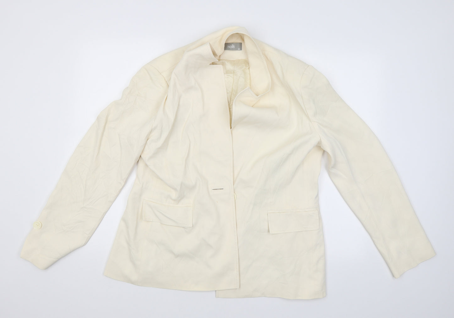 Wallis Womens Beige   Jacket Blazer Size 20