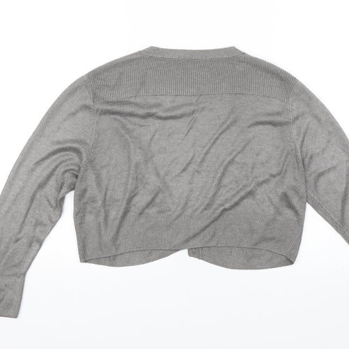 M&S Womens Grey   Cardigan Jumper Size 14