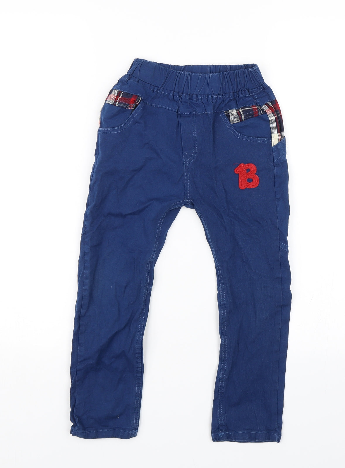 Preworn Boys Blue   Jogger Trousers Size 7 Years