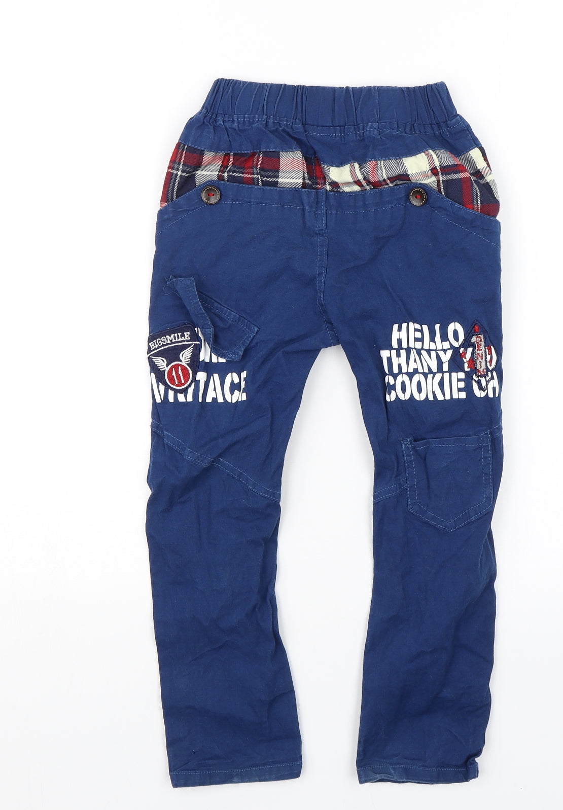 Preworn Boys Blue   Jogger Trousers Size 7 Years