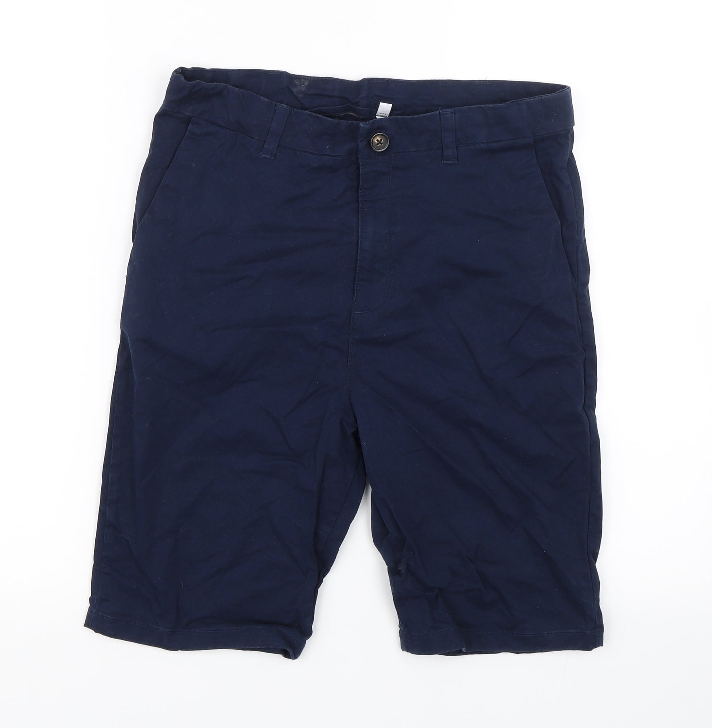 M&S Boys Blue   Chino Shorts Size 13-14 Years