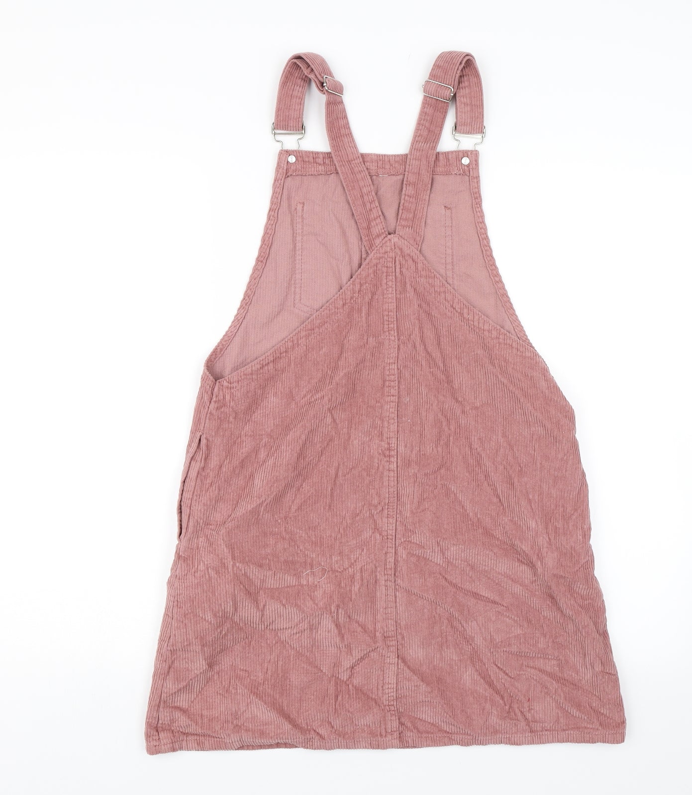 Denim & Co. Womens Pink   Pinafore/Dungaree Dress  Size 12