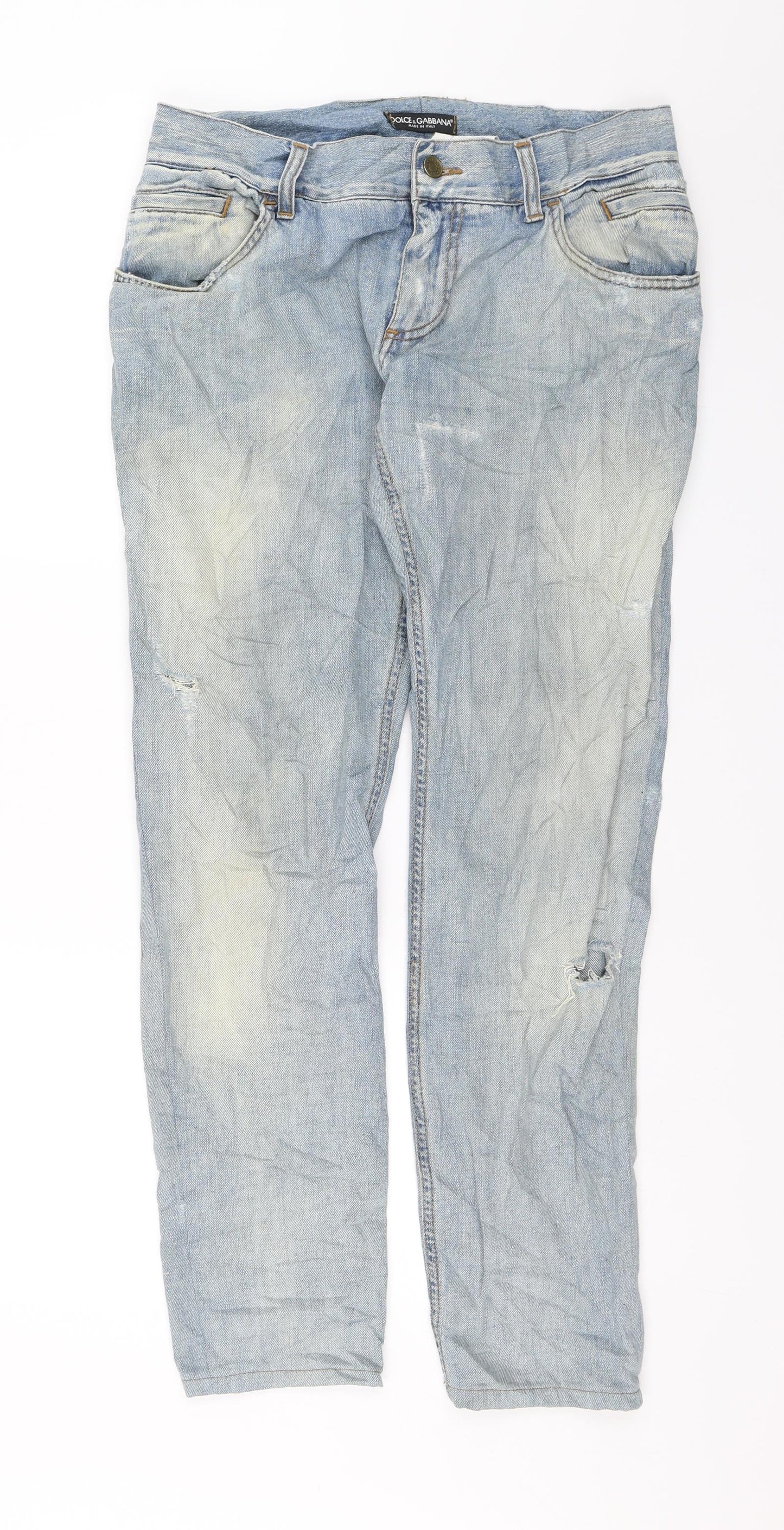 Dolce & Gabbana Mens Blue   Straight Jeans Size 32 in L29 in
