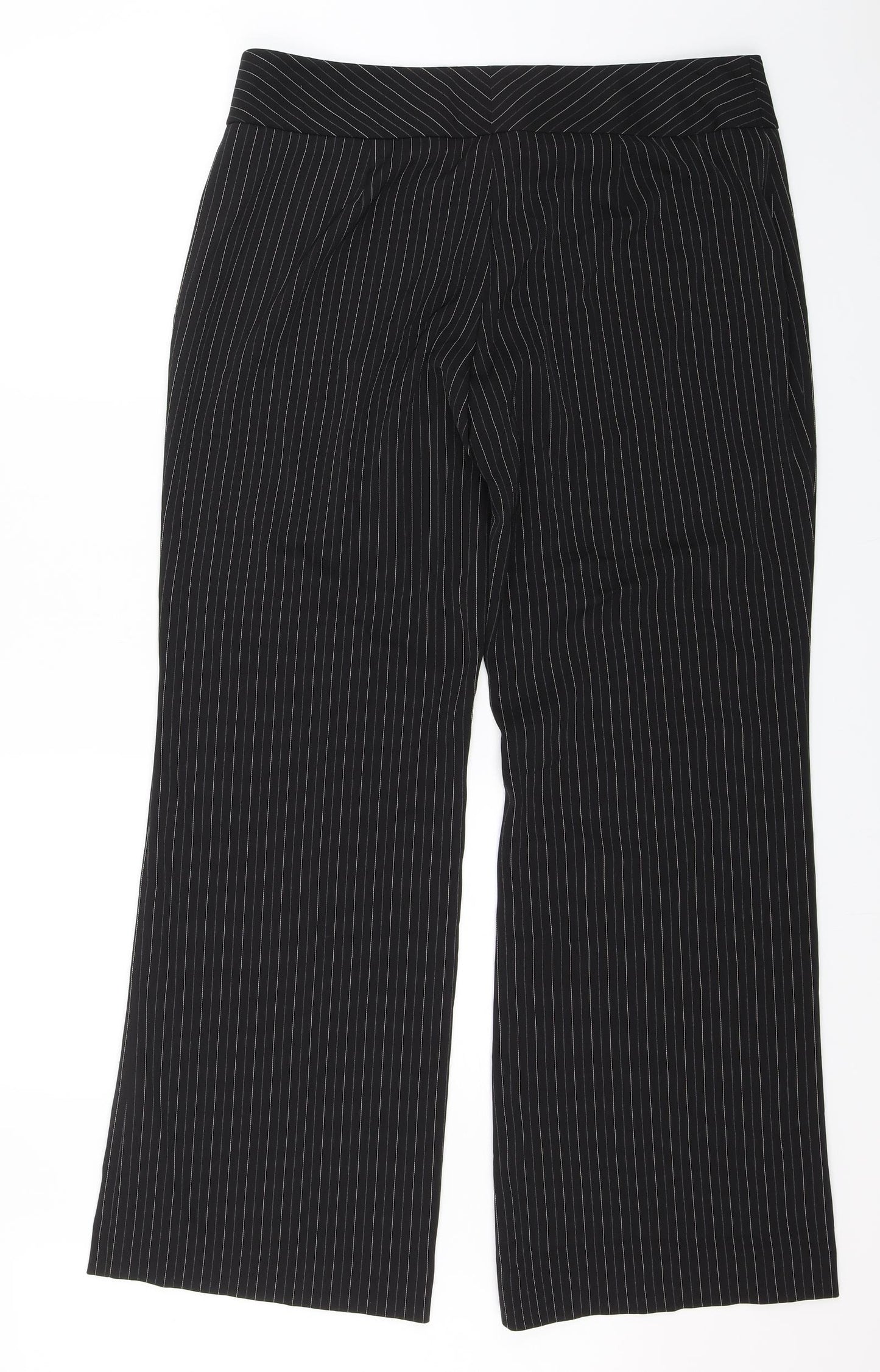 NEXT Womens Black Striped  Dress Pants Trousers Size 16 L29 in