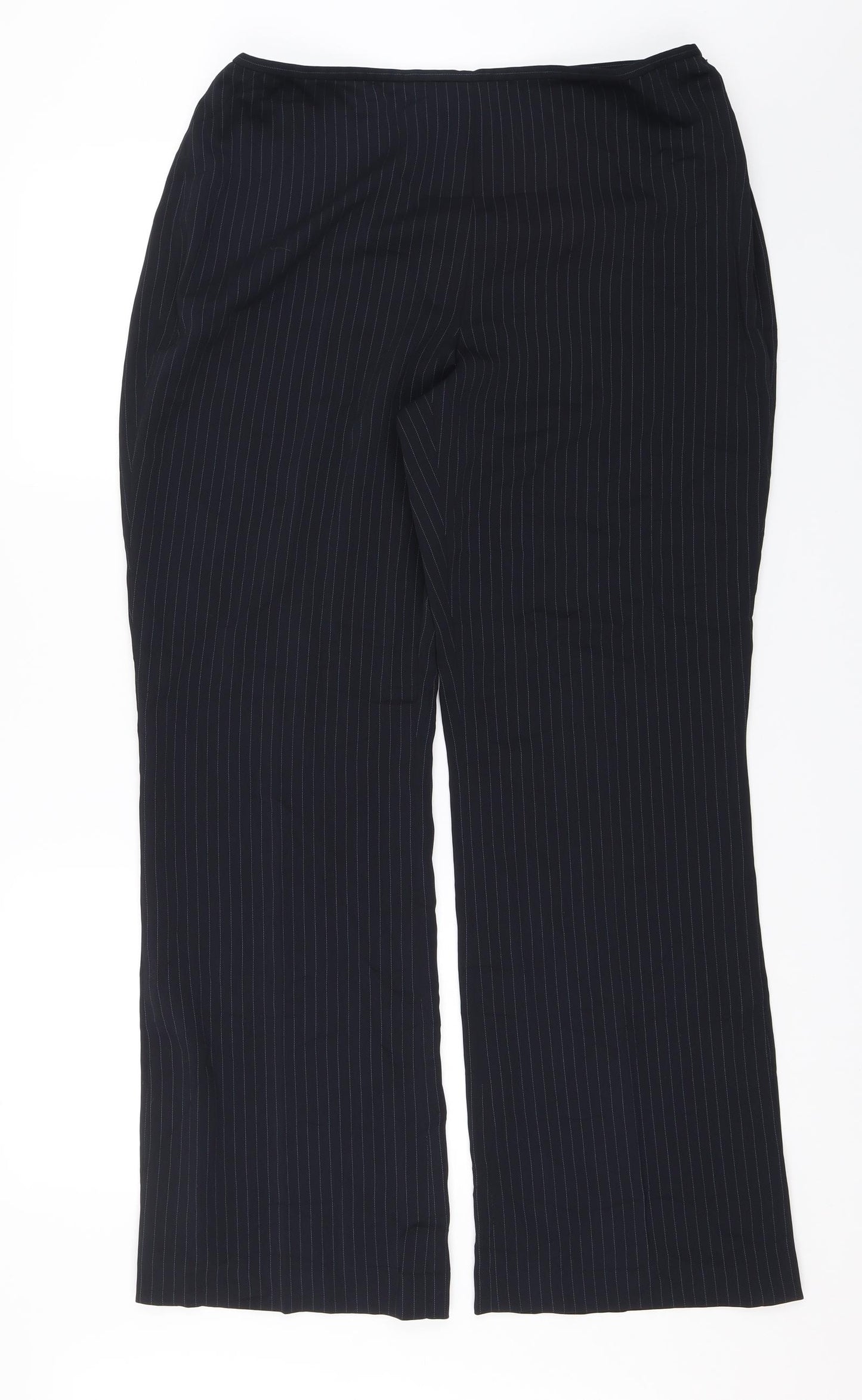 NEXT Womens Blue Striped  Dress Pants Trousers Size 16 L29 in
