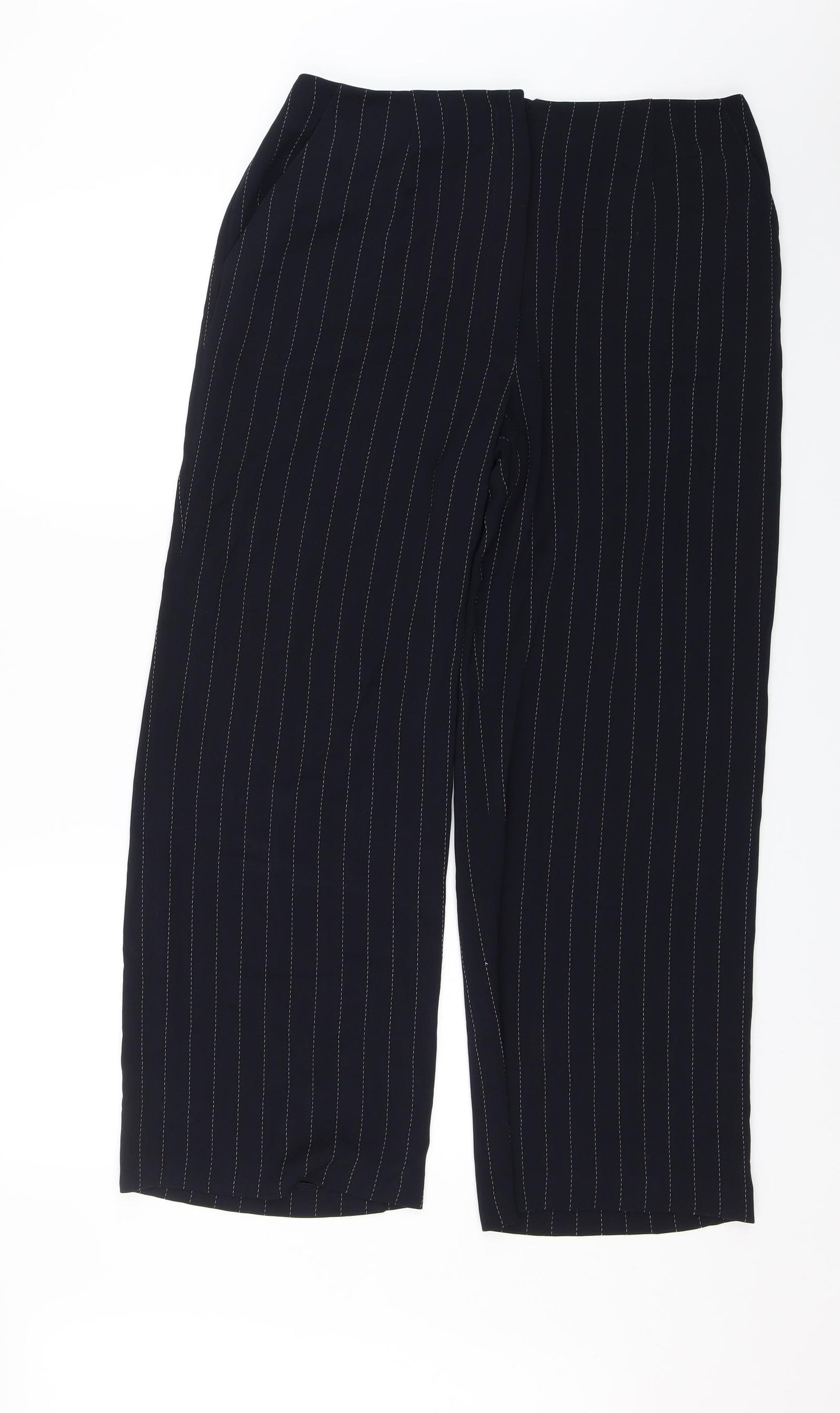NEXT Womens Blue Striped  Dress Pants Trousers Size 16 L26 in