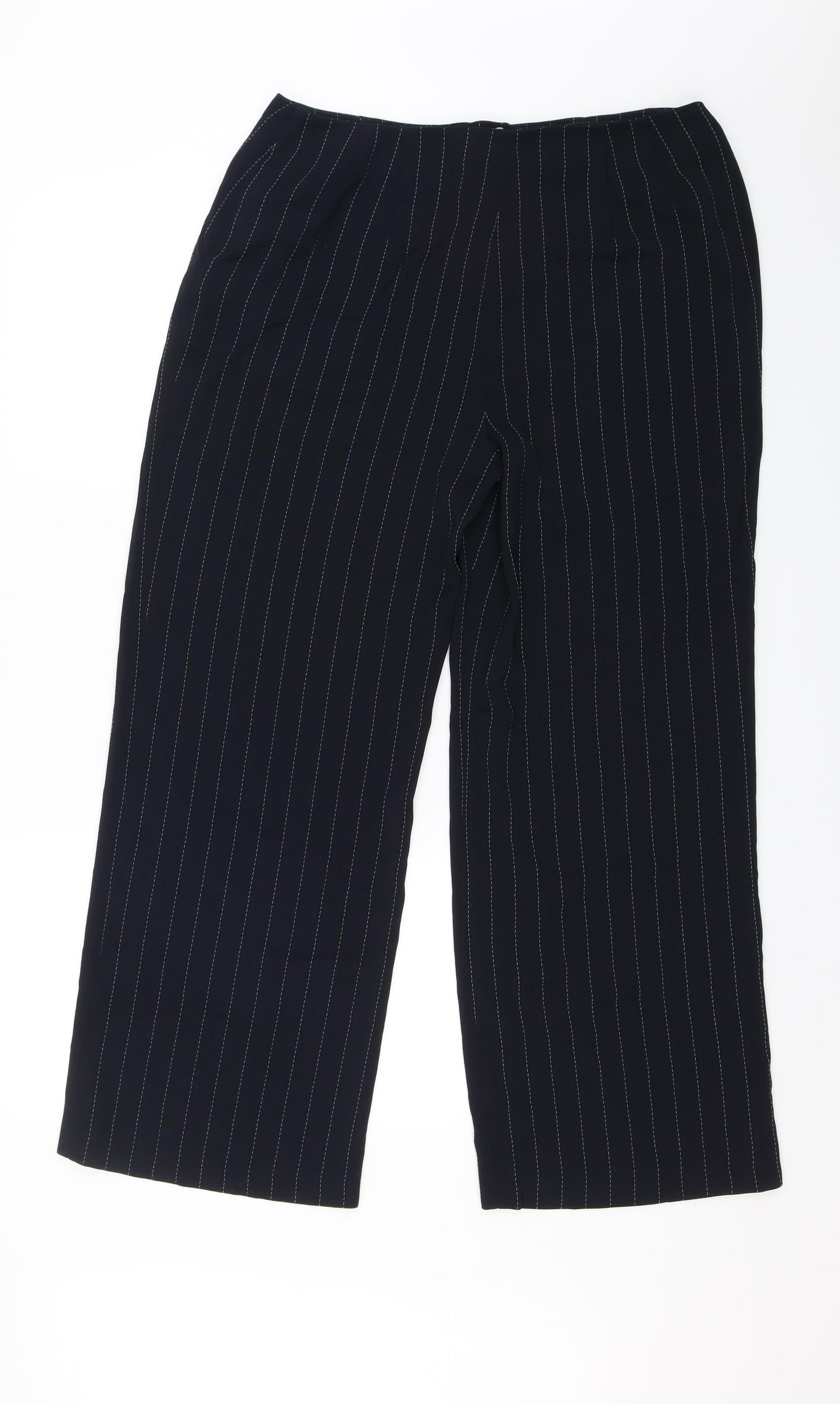 NEXT Womens Blue Striped  Dress Pants Trousers Size 16 L26 in