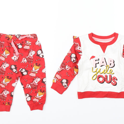 Studio Baby Baby Red   Trousers Set Outfit/Set Size 6-9 Months
